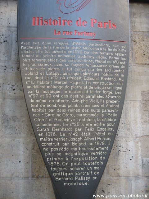 plaque rue fortuny