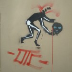 Un graffiti macabre, rue Poubot