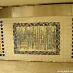 Mur mosaïque, métro Clémenceau