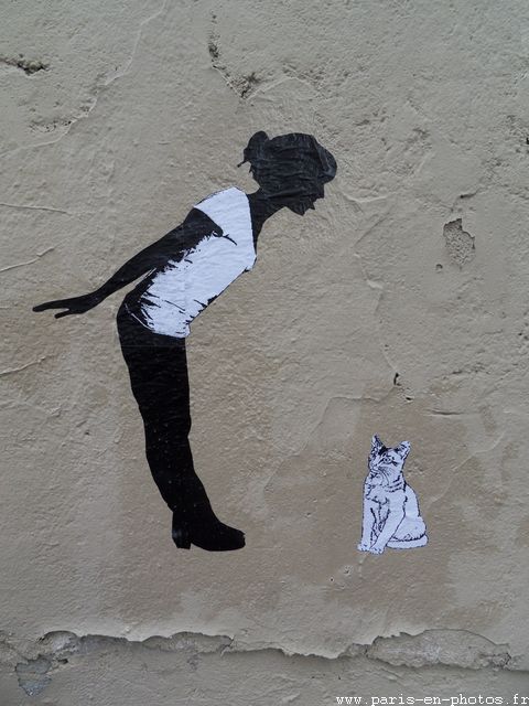 graffiti chat rue Gabrielle