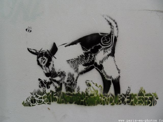 graffiti chèvre rue Gabrielle